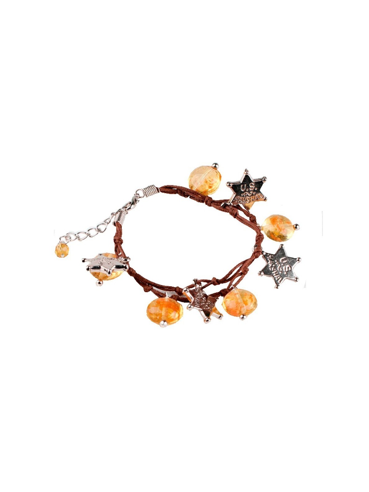 Pulsera de Cuero y Estrellas