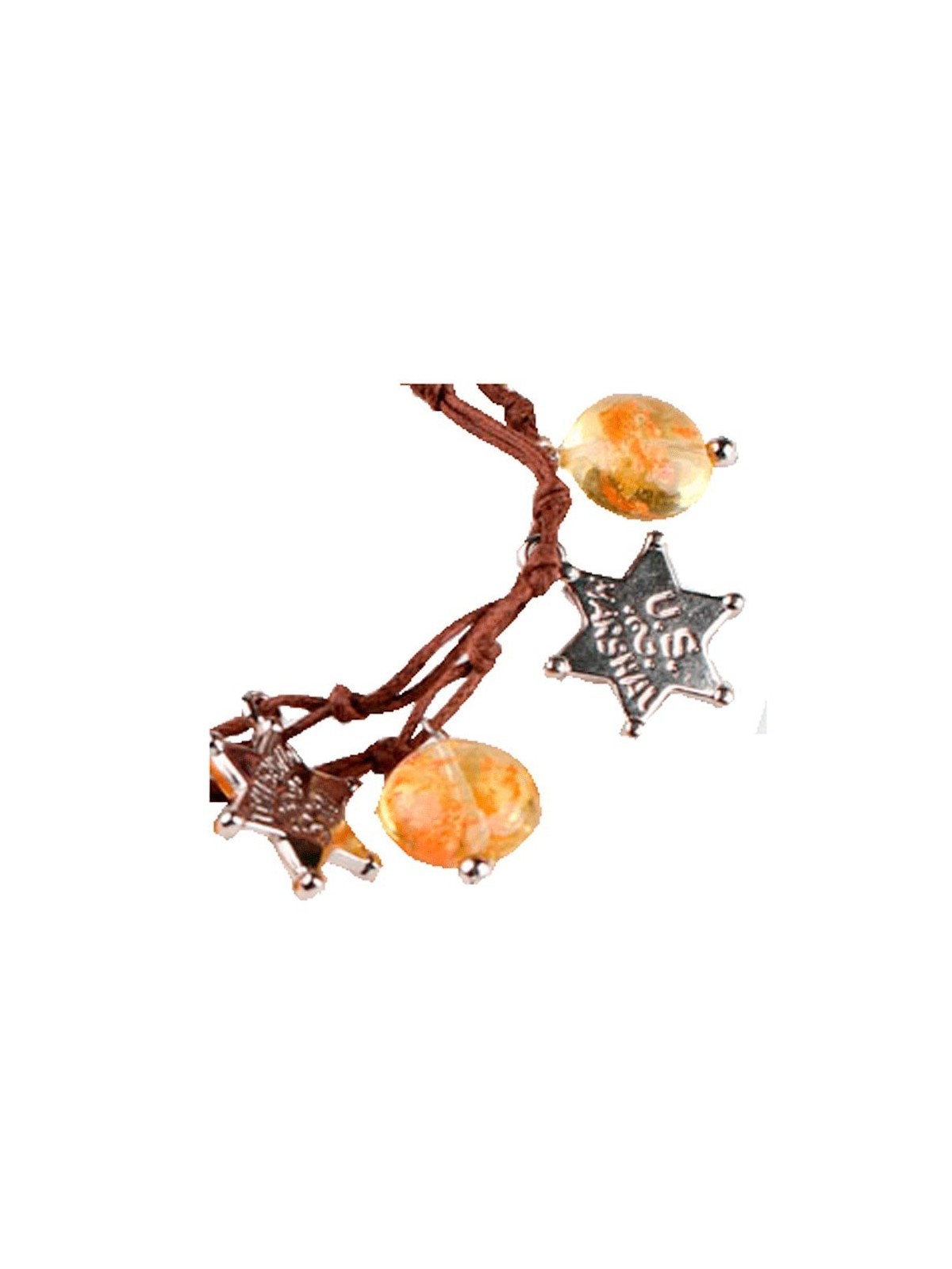 Pulsera de Cuero y Estrellas