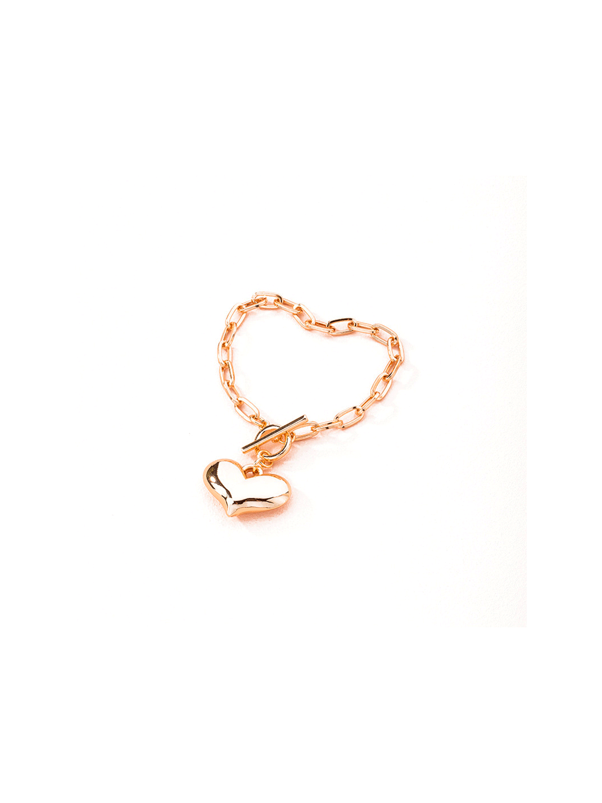 Pulsera con Corazón Dorada