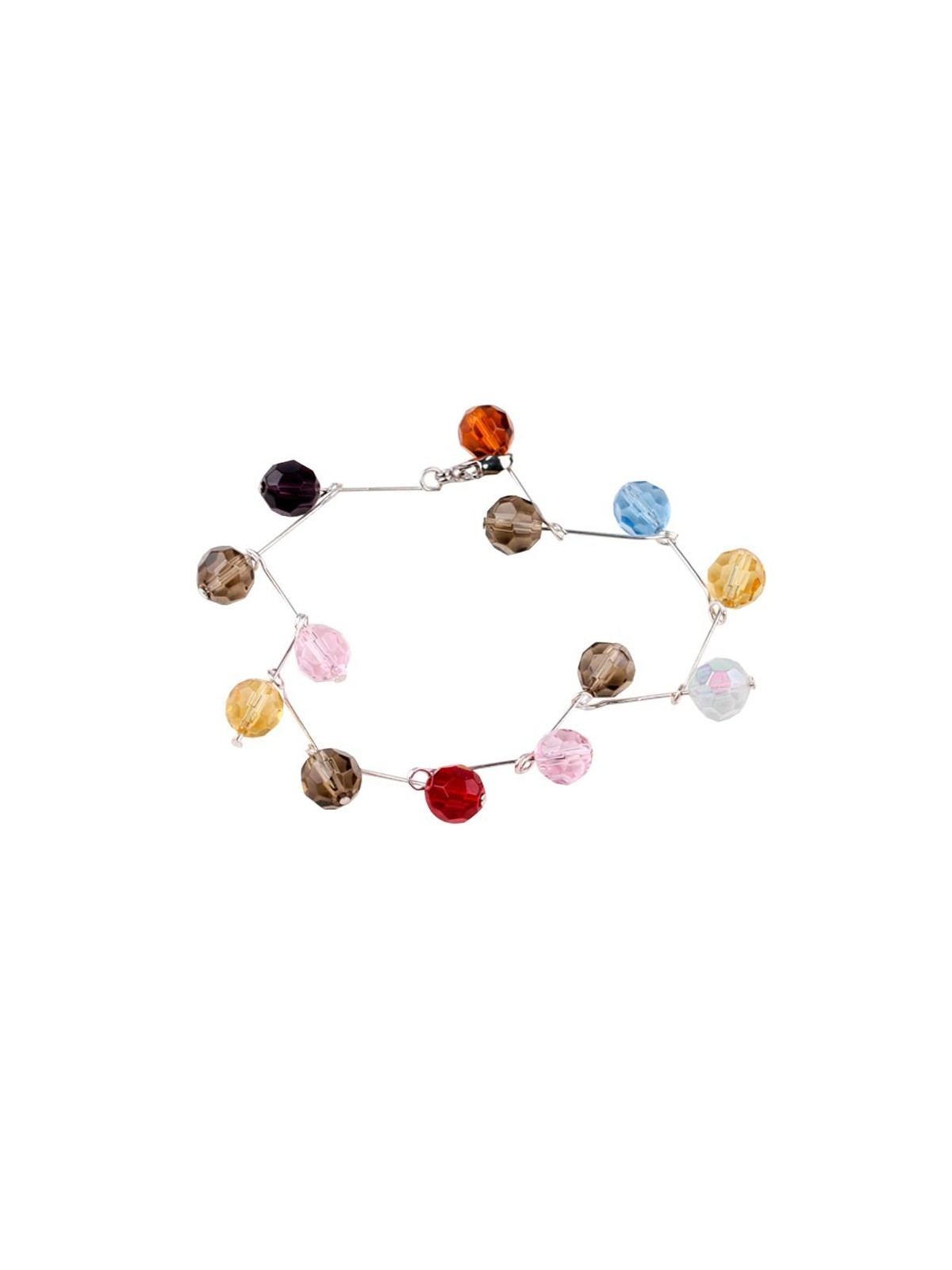 Pulsera de Cristales Arcoiris y Baldas