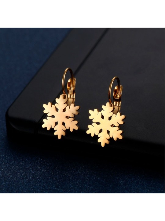 Pendientes Estrella de Nieve Dorada