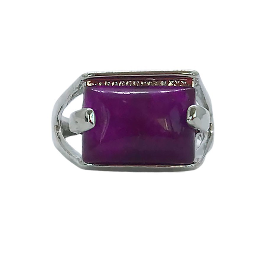 Anillo Sello de Jade Violeta