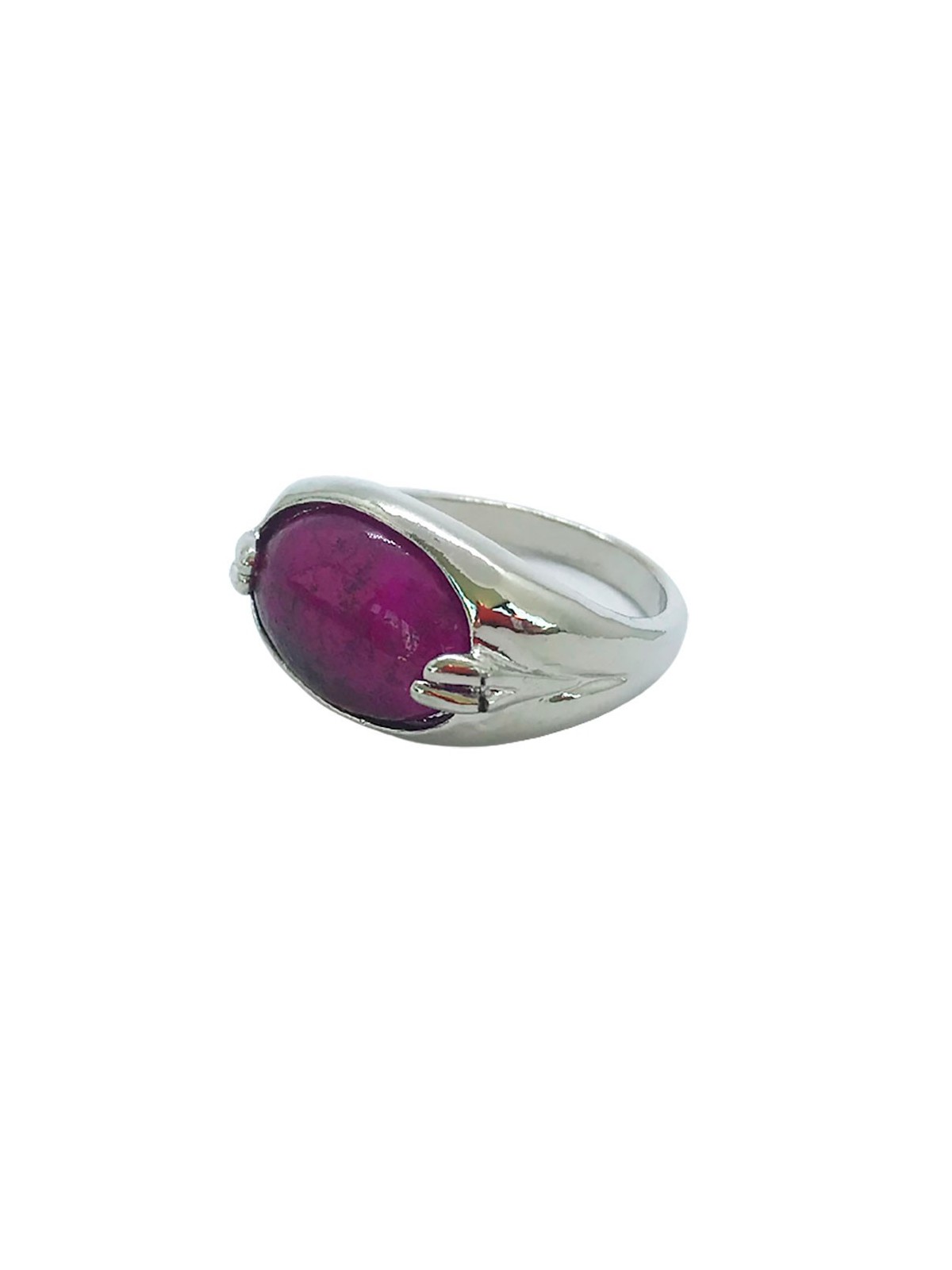 Anillo Sello de Jade Violeta