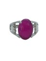 Anillo Sello de Jade Violeta