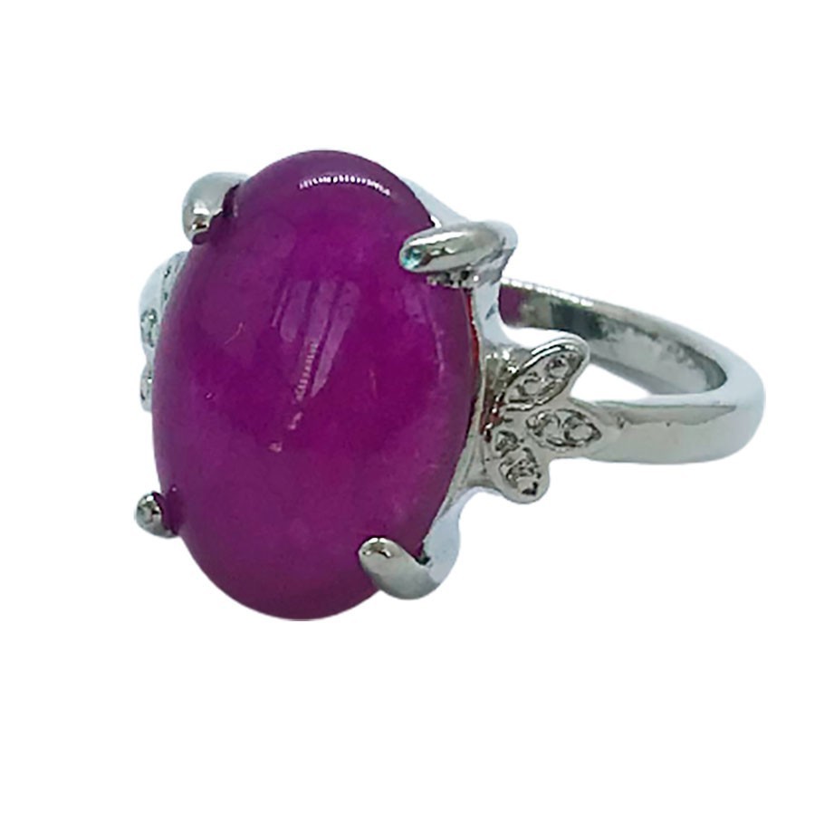 Anillo Sello de Jade Violeta