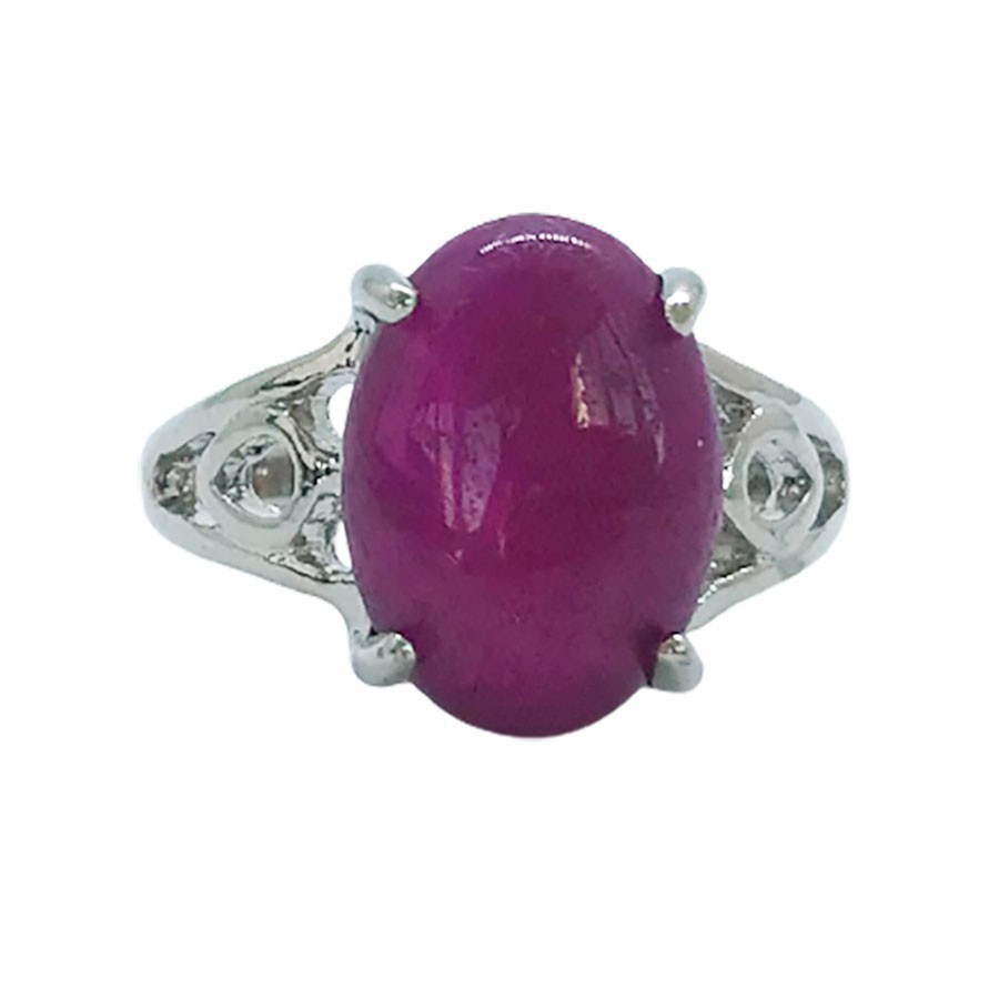 Anillo Sello de Jade Violeta