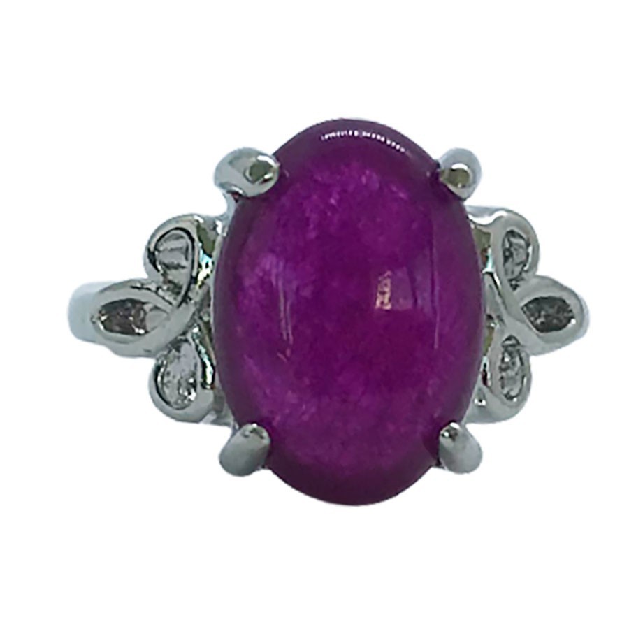 Anillo Sello de Jade Violeta