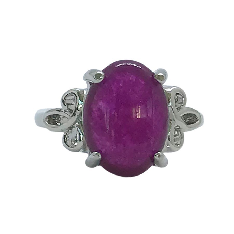 Anillo Sello de Jade Violeta