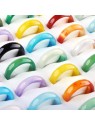 Anillos combinables de Ágatas transúcida Finos Más Colores