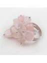 Anillo bouquet de cuarzo rosa