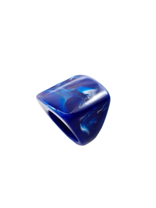 Anillo sello de resina azul