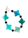 Brazalete Estrellas de Jade Azul