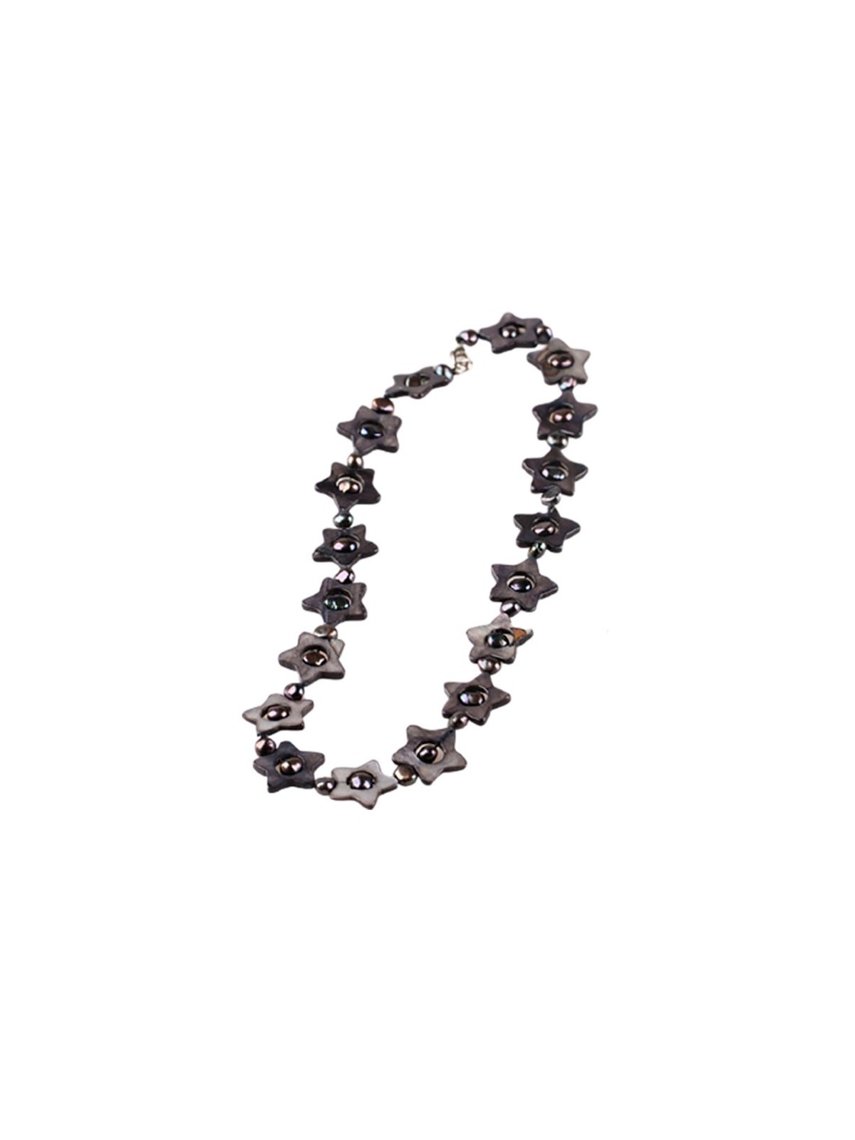 Collar de Estrellas de Nácar Gris