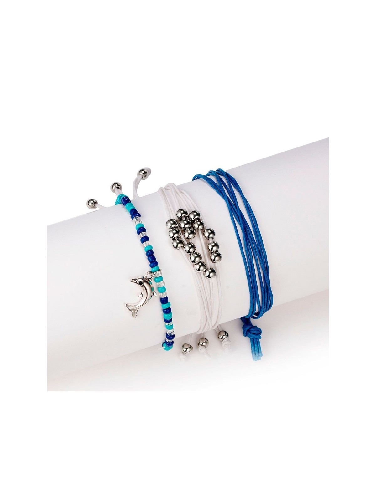 Conjunto de Tres pulseras verano azul