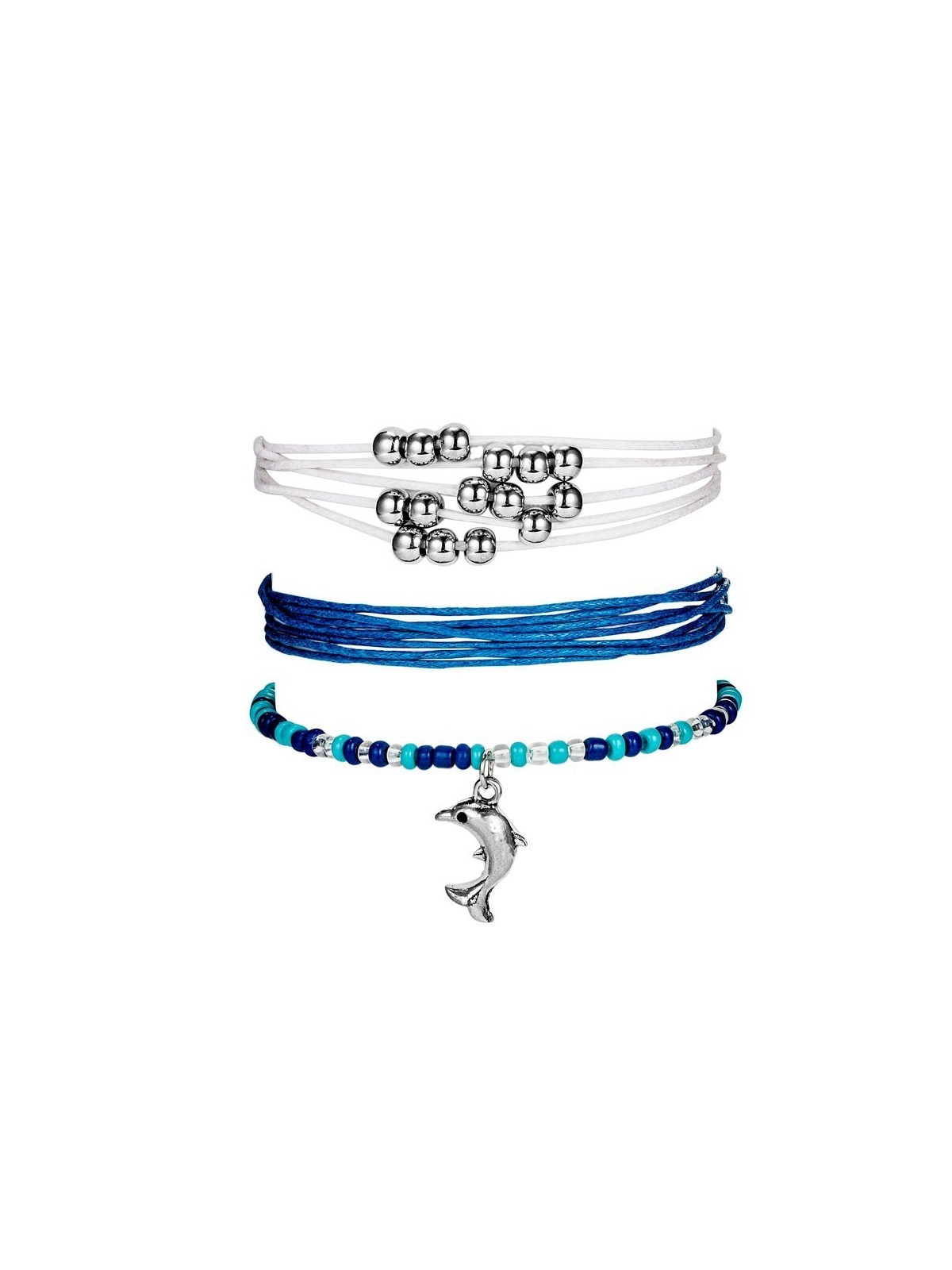 Conjunto de Tres pulseras verano azul