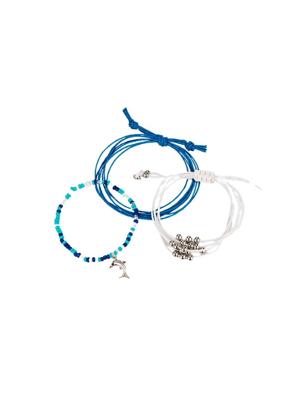 Conjunto de Tres pulseras verano azul