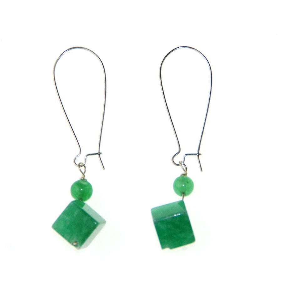 Pendientes XL aventurina verde