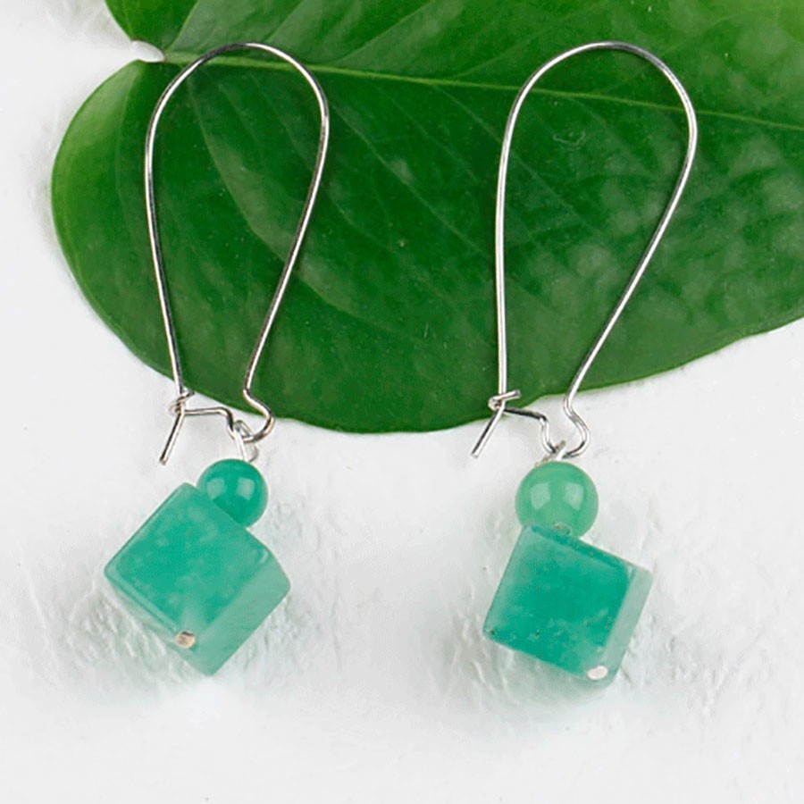 Pendientes XL aventurina verde


e