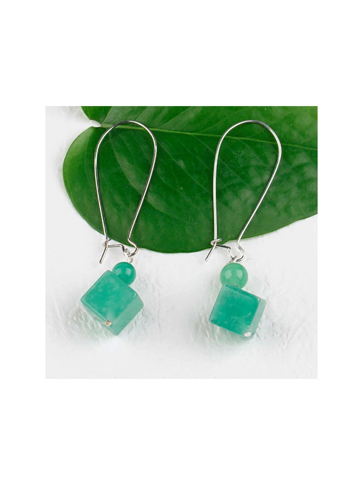 Pendientes XL aventurina verde


e