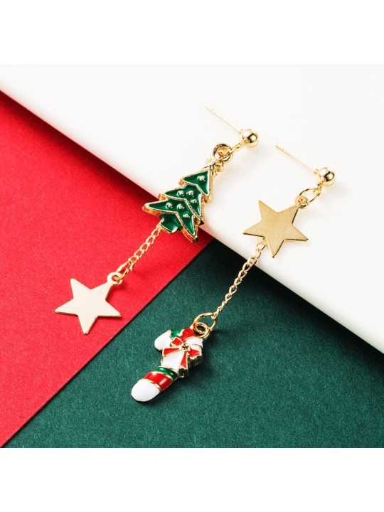 Pendientes Largos de la Navidad