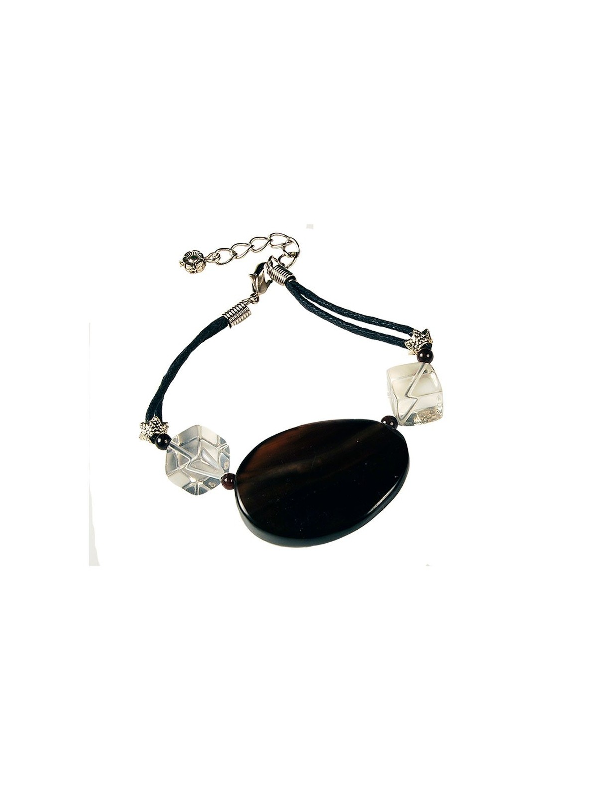 Pulsera arlequin blanco y negro