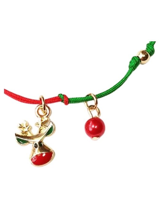 Pulsera Cordón Verde y Rojo de la Navidad