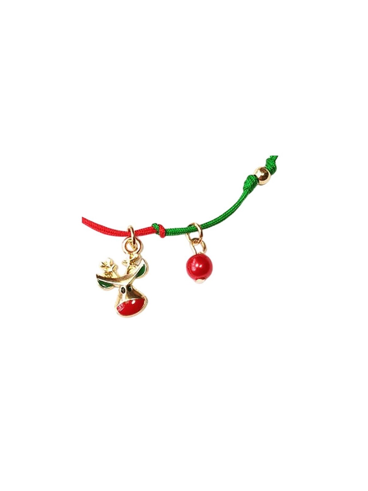 Pulsera Cordón Verde y Rojo de la Navidad