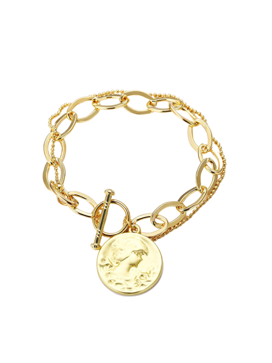 Pulsera de Eslabones con Medalla