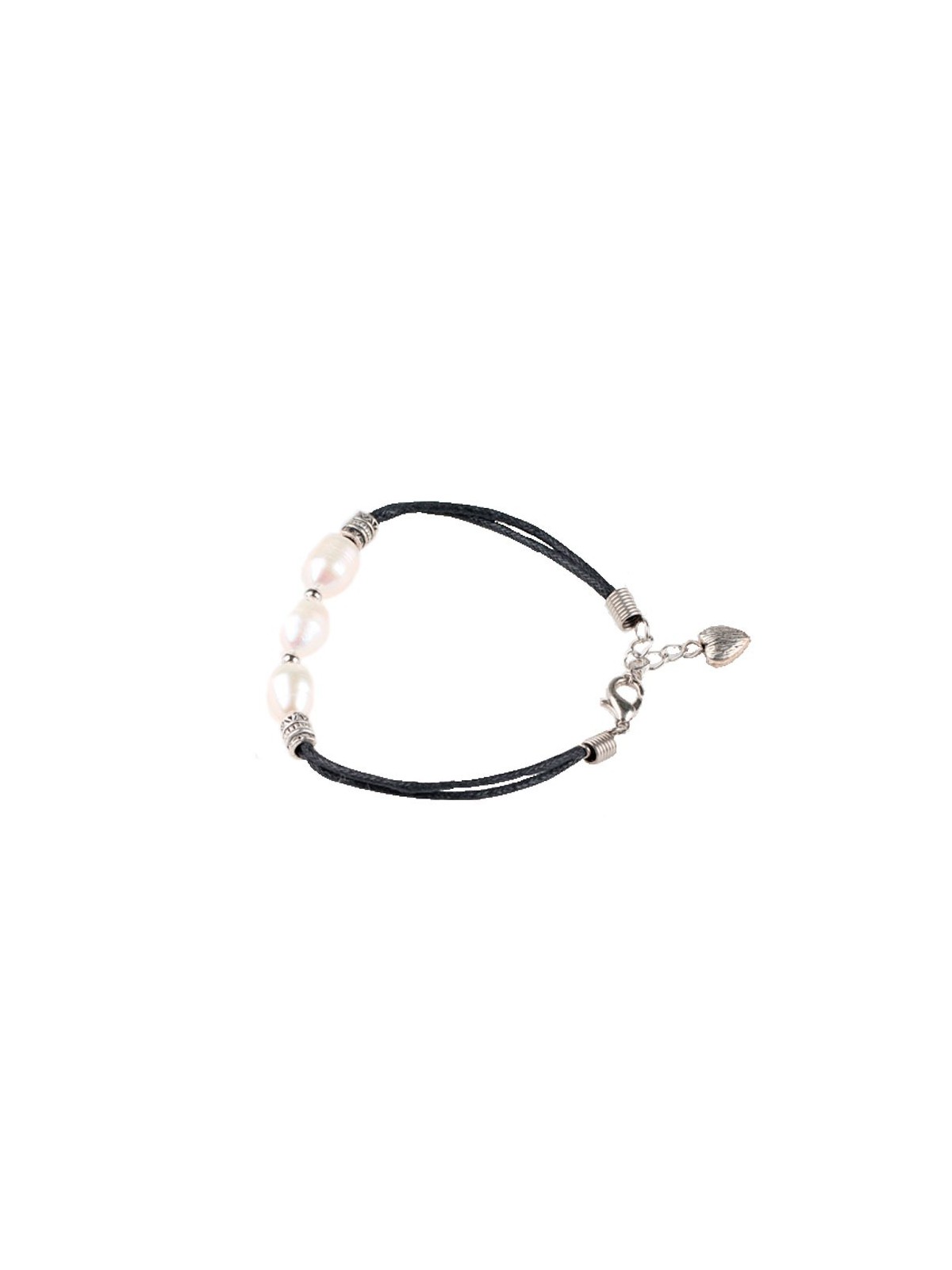 Pulsera de Perlas con Cierre Corazón