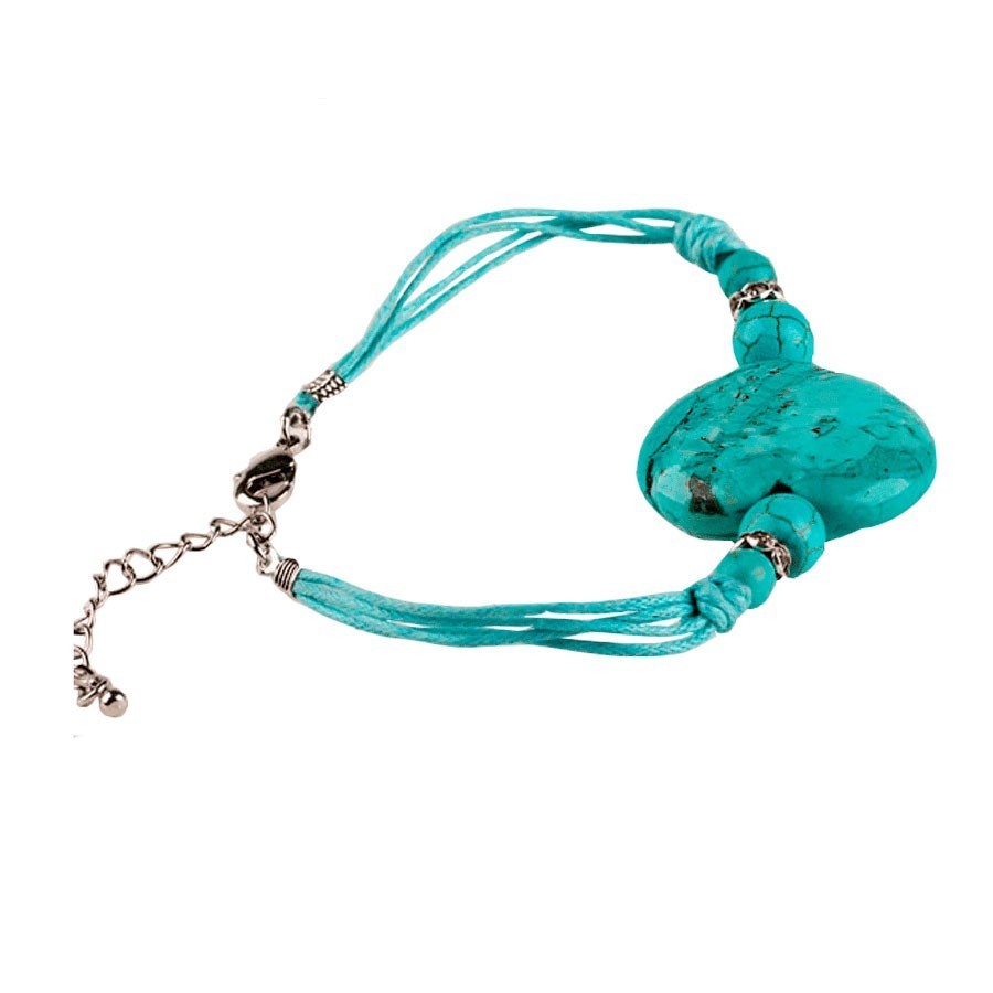 Pulsera de Turquesa Corazón