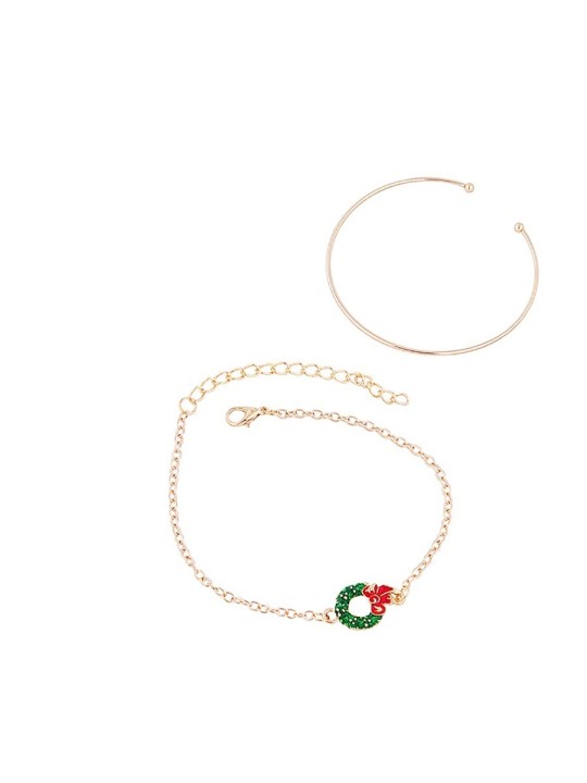 Pulsera doble Cadenitas de Navidad