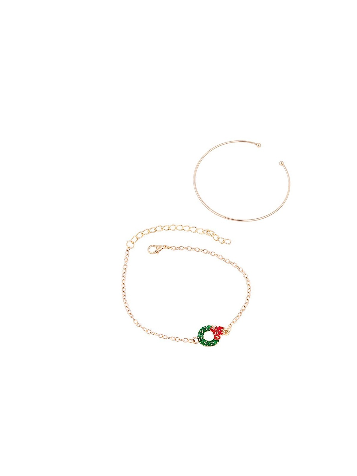 Pulsera doble Cadenitas de Navidad