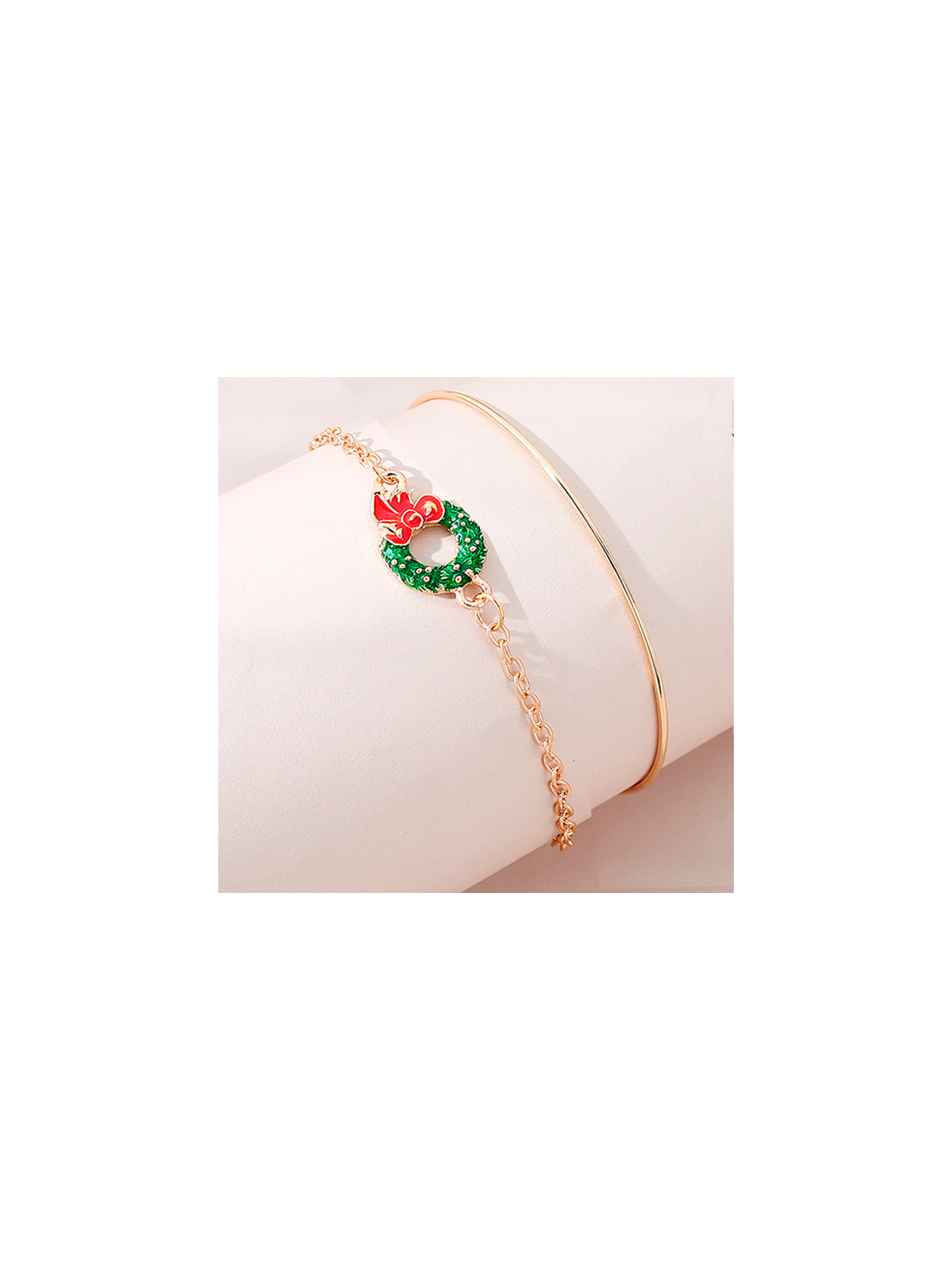 Pulsera doble Cadenitas de Navidad