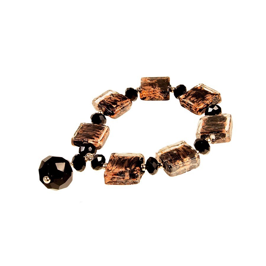 Pulsera Fantasía Cristal Tabaco