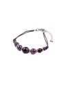 Pulsera lila con cristales amatistas