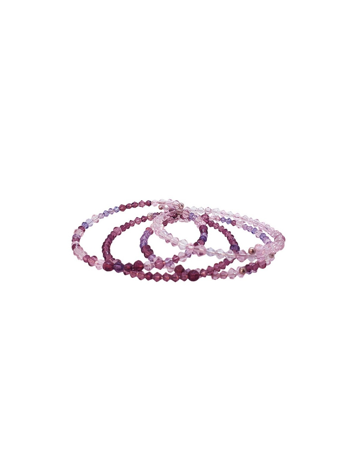 Pulseras Memoria Cristales Violeta