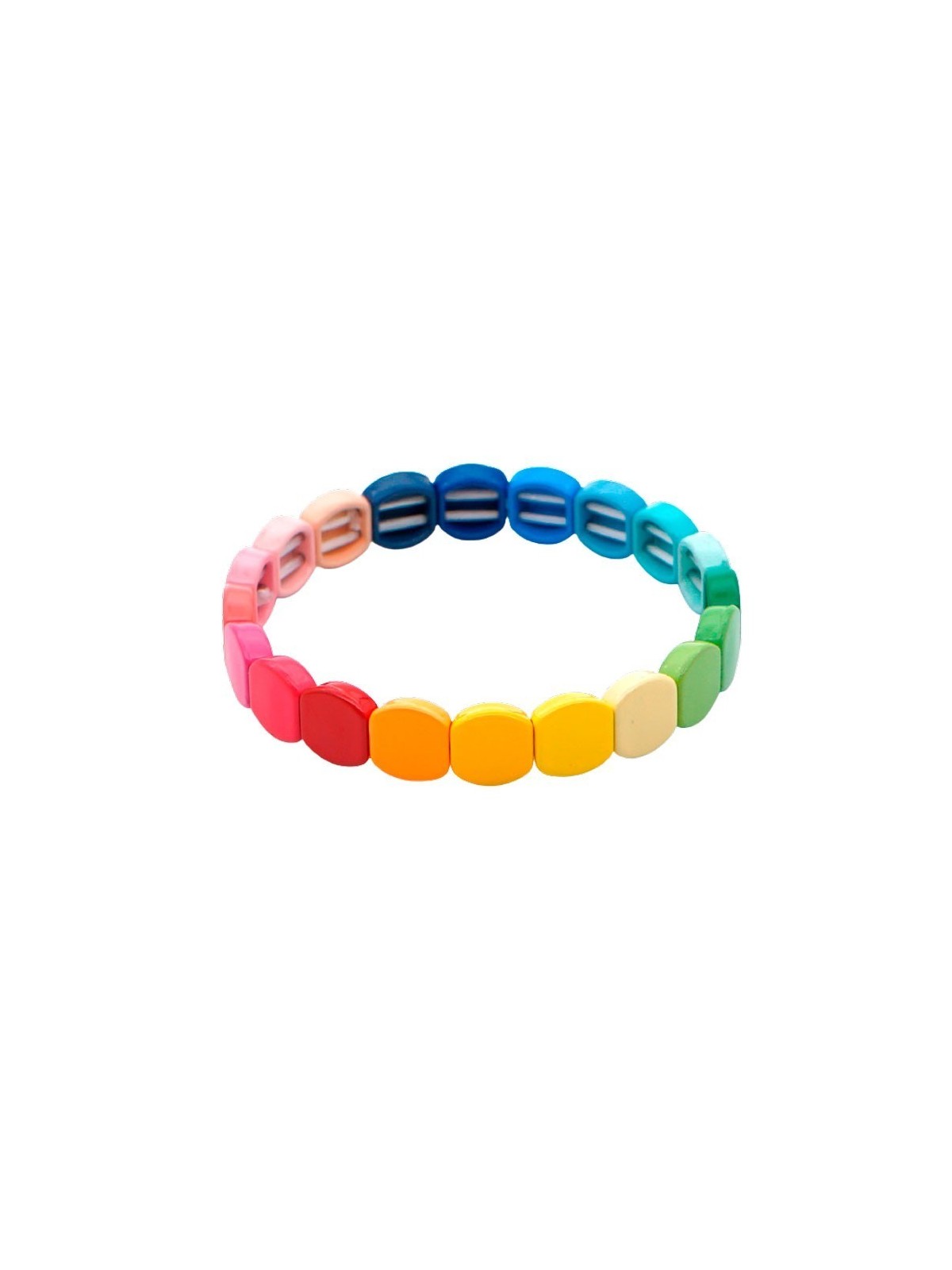 Pulsera de esmalte multicolor