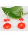 Pendientes coral rojo