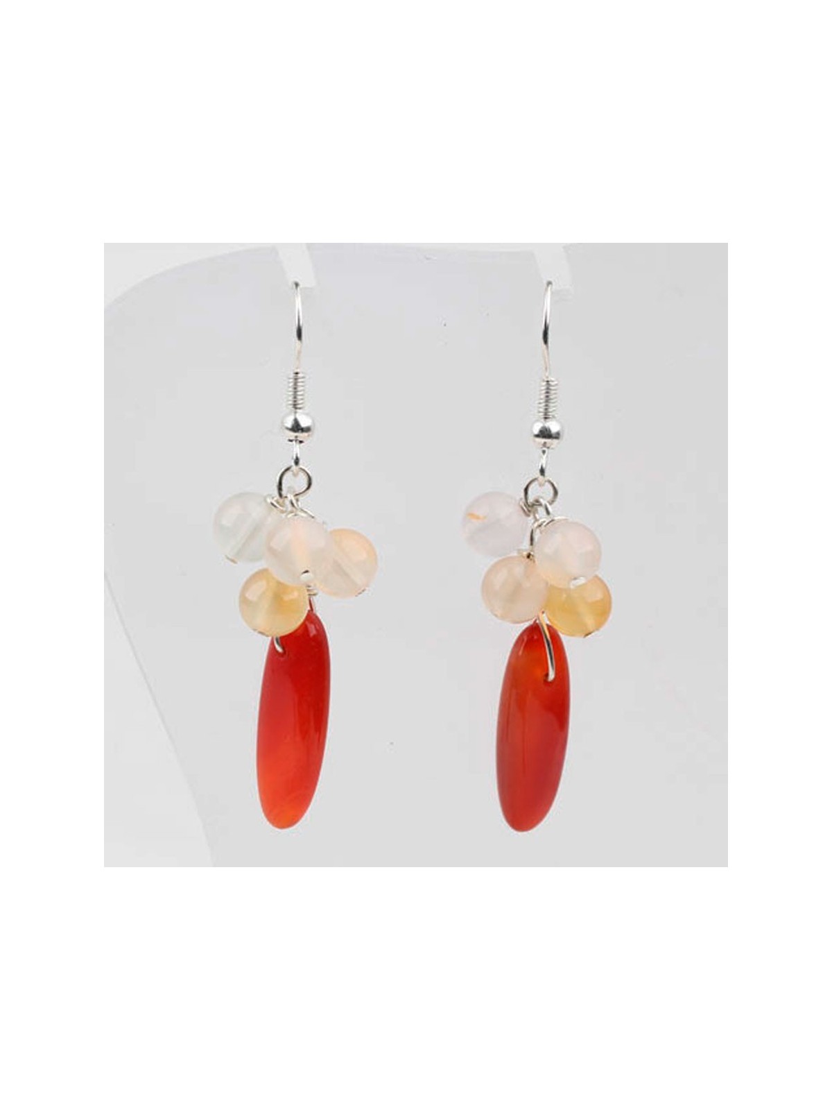 Pendientes coral rojo