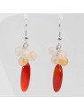 Pendientes coral rojo