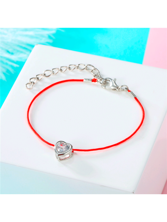 Pulsera Corazón Brillante de Circonita