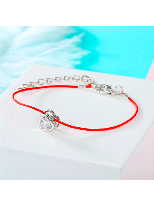 Pulsera Corazón Brillante de Circonita