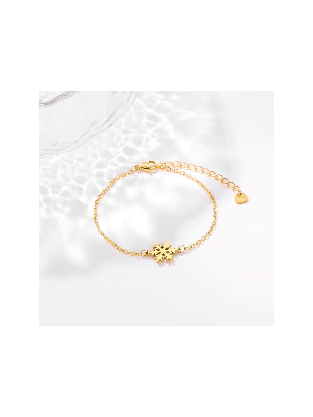 Pulsera de Charms con estrella de la Navidad como adorno central.