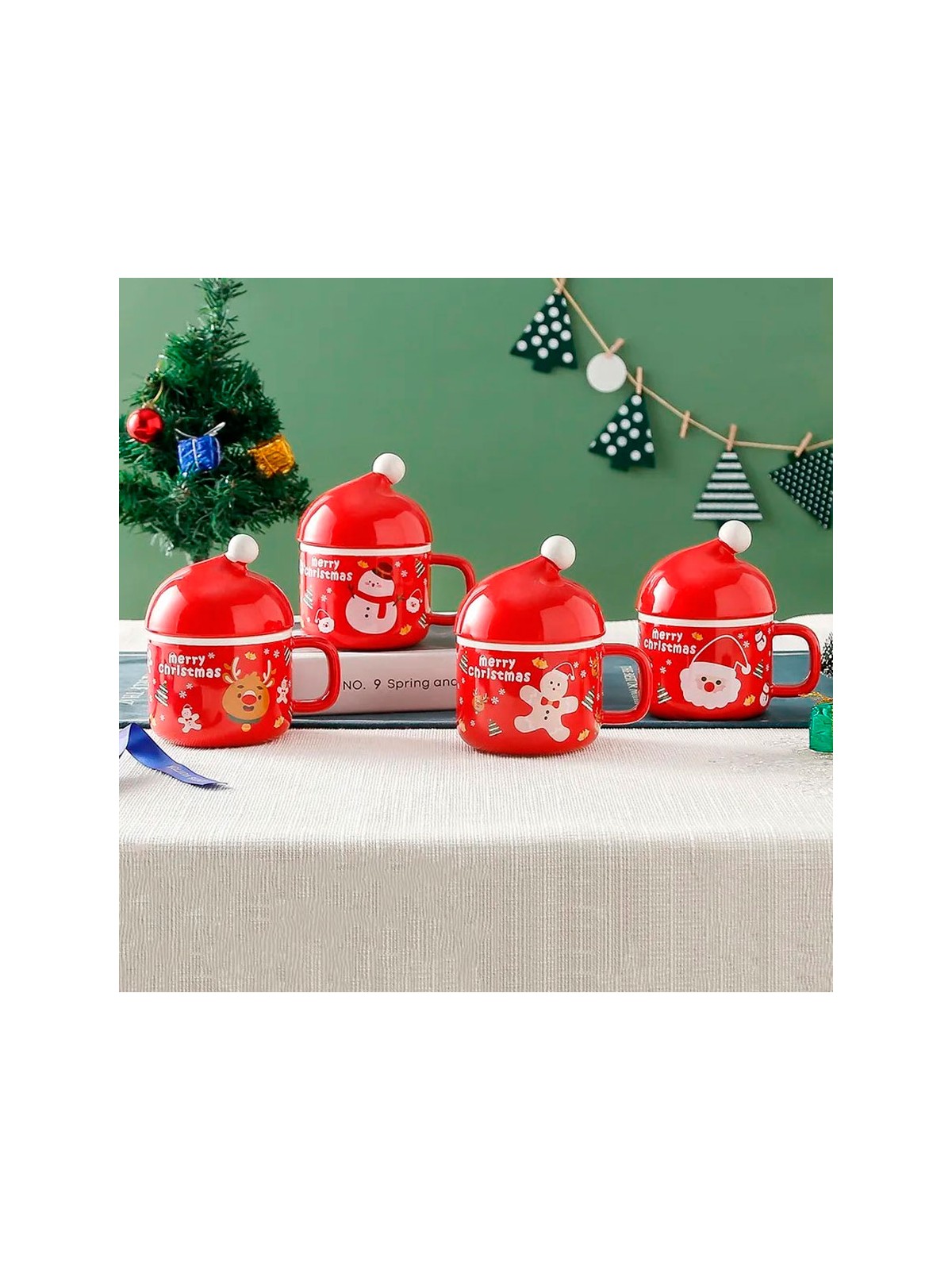 Tazas Rojas de la Navidad