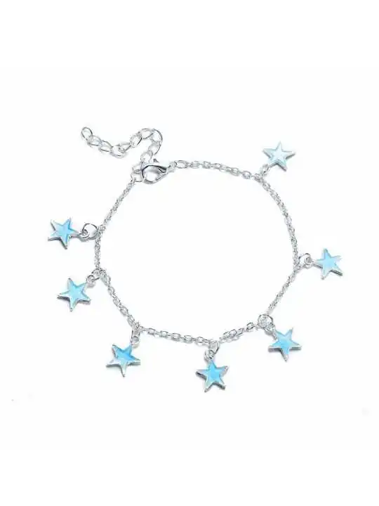 Tobillera con Estrellas Azules